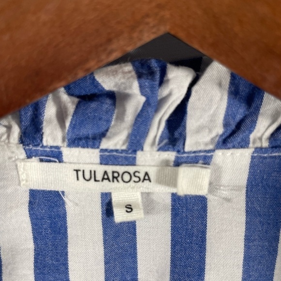 Tularosa Emily Top Womens Striped Plunge Neckline Revolve Blouse Size Small - Picture 7 of 12